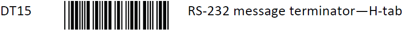 RS-232 message terminator H-TAB